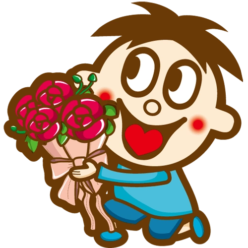 旺仔免抠png贴纸 礼貌拿 啵唧