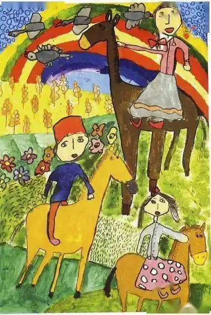 看世界国外儿童画欣赏