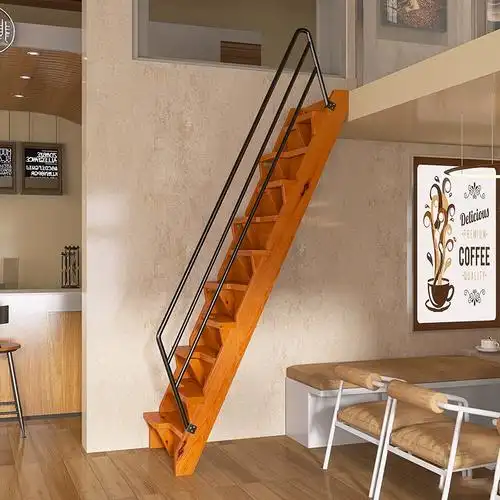 简约室内梯子小空间复式公寓手工定制进口实木阁楼楼梯小户型中式