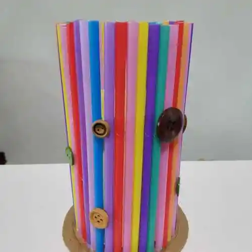 废物储物罐手工笔筒吸管利用9岁3岁5岁4岁其他手工制作