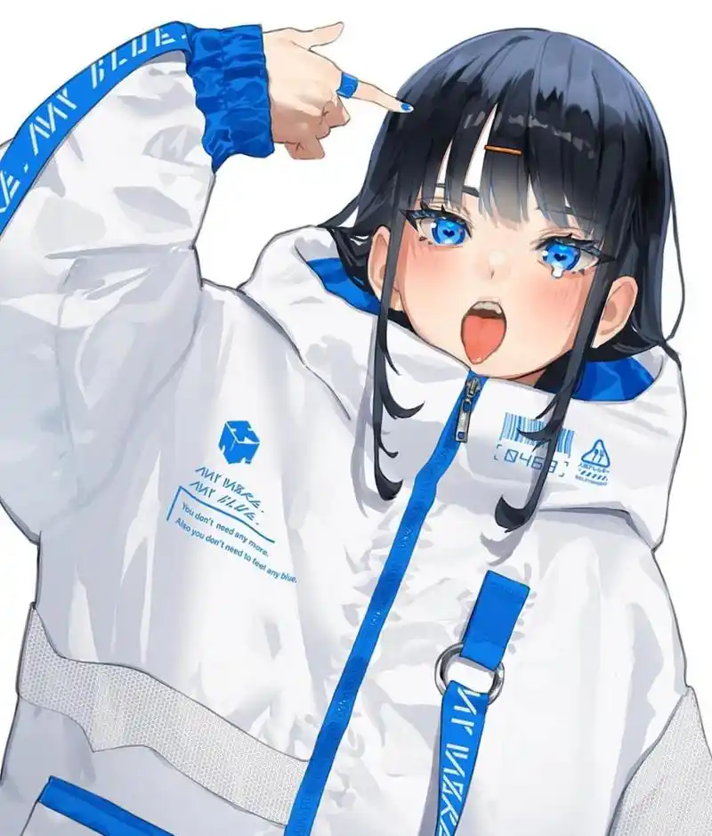 黑发蓝瞳美少女97  twi: mashirokta 676767