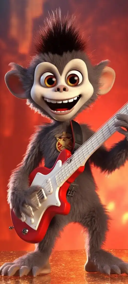 中国生肖壁纸3d,4k-猴,鸡,狗,猪