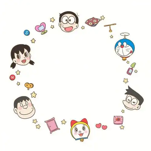 九宫格素材童年的回忆哆啦a梦