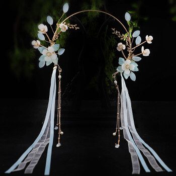 &君呈&    汉服头饰古风发饰发箍古代流苏飘带发冠超仙气少女