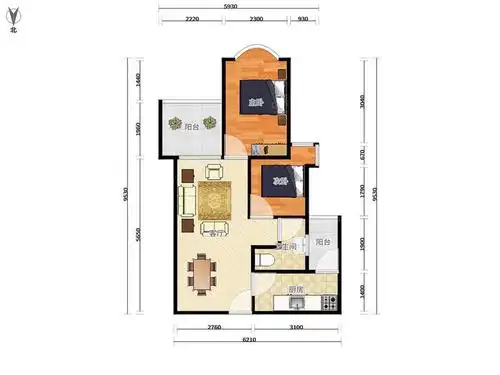 【汇港名苑租房_华强南租房】汇港名苑2房2厅1卫78㎡-深圳乐有家