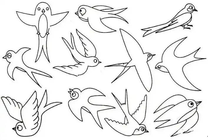 燕子的简笔画步骤画法