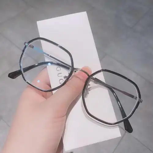 眼镜复古多边形近视近视眼女韩版潮网红眼镜框配有定制成品光学镜