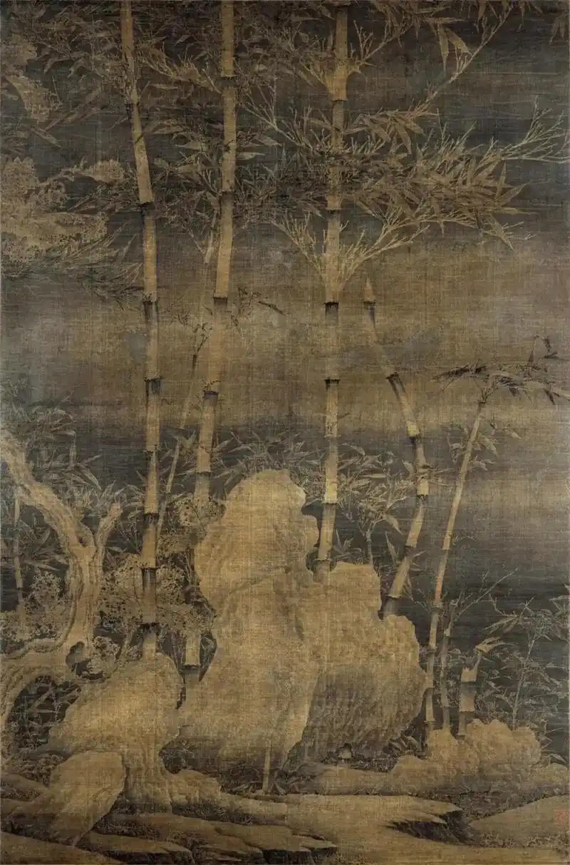 《雪竹图》#中国画 #雪竹 #五代绘画 #徐熙 #艺术品  - 抖音