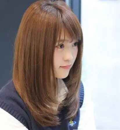 直发发型精选,清纯减龄,直发发型也可以这样美