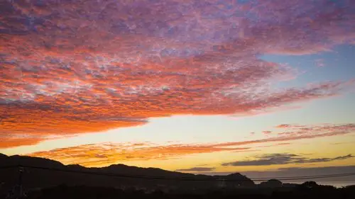 傍晚的彩云图片 自然风景,天空,云彩,彩云
