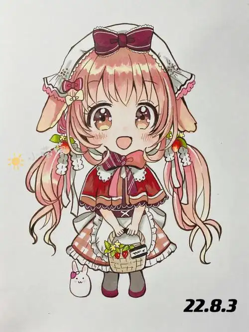 笔记灵感  #寻找小红书绘画大神  #q版人物  #马克笔手绘  #动漫手绘