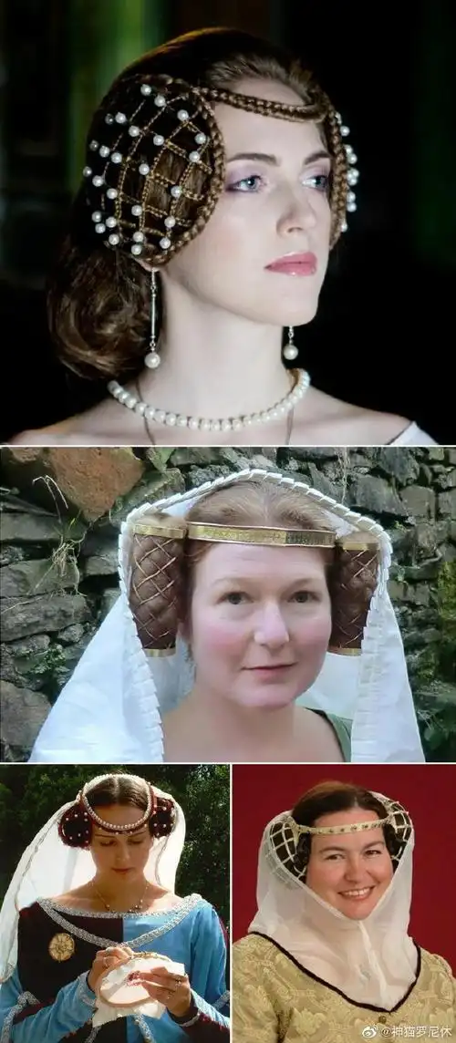 后者还常与头环连在一起中世纪女性发型欧洲盘发 古代罗马时期女士