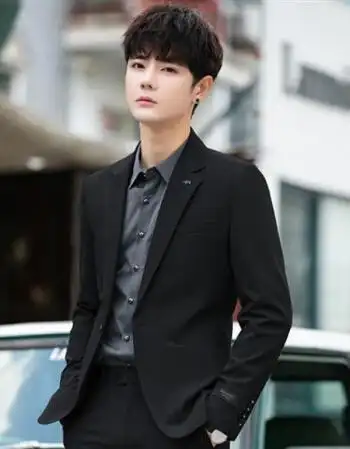 谏子西服套装男外套韩版修身帅气潮流商务休闲职业正装小西装上衣单件