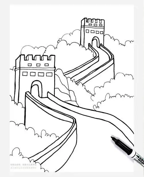 长城怎么画长城的简笔画教程