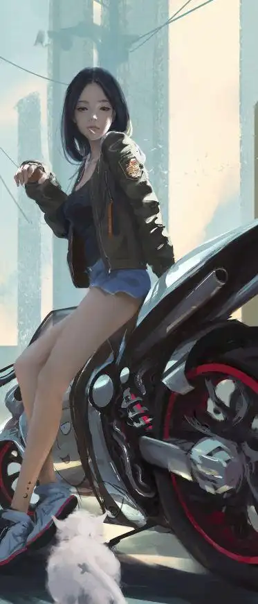 6k手机竖屏分辨率1644x3840鬼刀wlop插画27壁纸