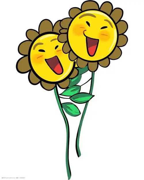 关键词:可爱的向日葵插画 向日葵 植物插画 卡通植物插画 开心的