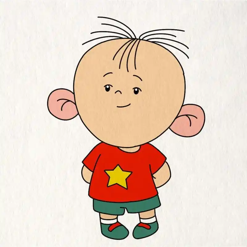 今日份简笔画～大耳朵图图～  临摹自网图 工具:ipad2021 软件:procre