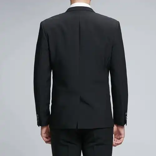 新款西服套装双开叉商务黑蓝西装男士婚宴礼服团购职业装商务正装