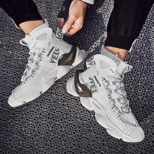 男鞋2020新款秋季休闲袜子运动男士高帮aj高帮鞋