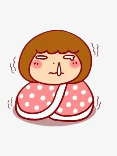 冷的发抖的女孩