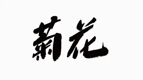 中国书法字体菊花 中国