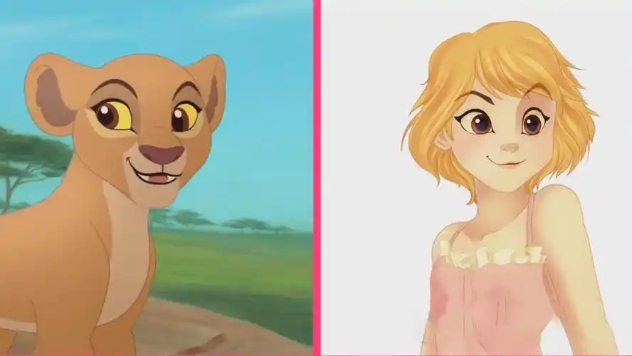 原创当狮子王众角色变成人类反派刀疤帅得让人意外辛巴女儿琪拉雅颜值