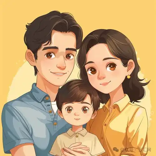 亲子头像 | 一家三口的公主画卷_笑容_家庭_全家福