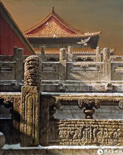 紫禁城雪霁_油画作品_萧鹏作品展_萧鹏在线作品_萧鹏官方网站-雅昌