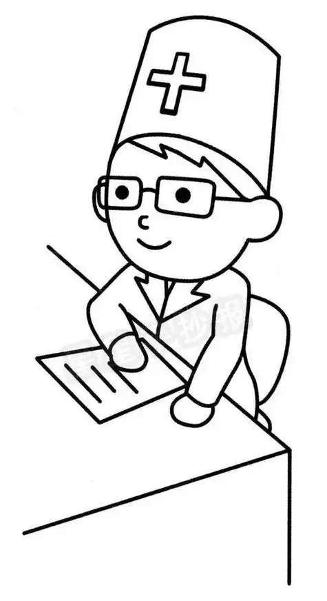 简笔画一步一步简单又好看医生简笔画步骤画法医生简笔画儿童画怎么画