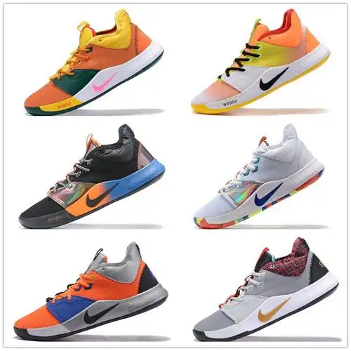 乔治保罗pg4代篮球鞋带宇航员全明星黑人月耐磨实战运动战靴 黑白 40