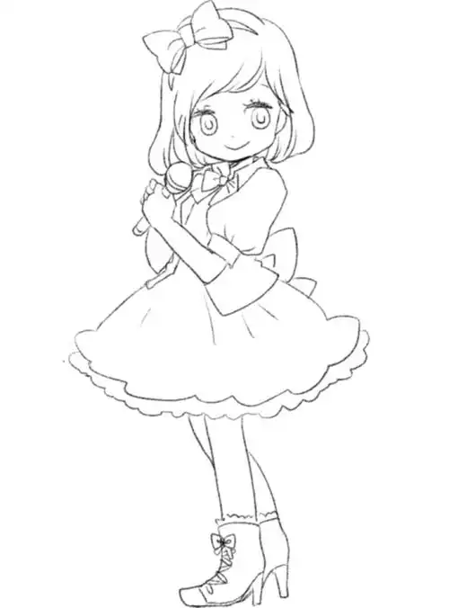 id=42093267,线稿,黑白,动漫,二次元