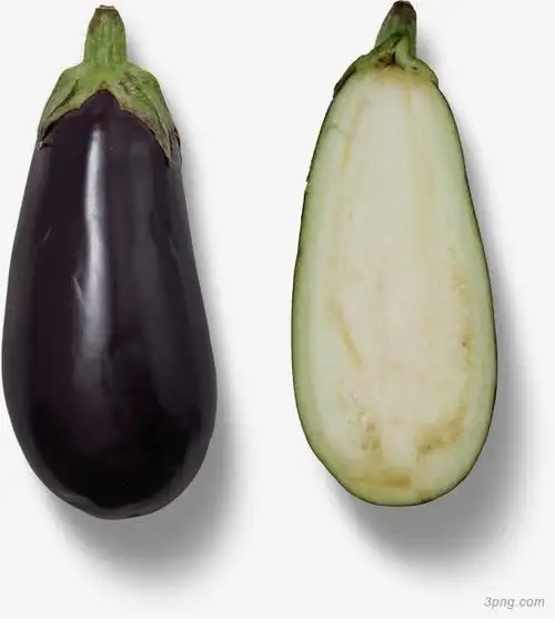实物蔬菜新鲜茄子png素材透明免抠图片-其他元素