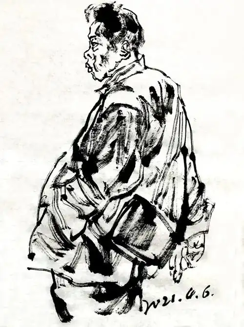 画廊推荐画家张健水墨画人物的革新与发展