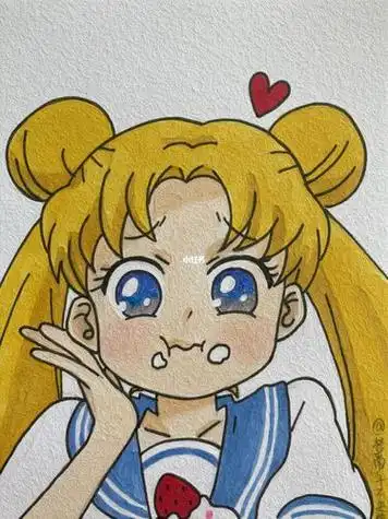 美少女战士简笔画水冰月