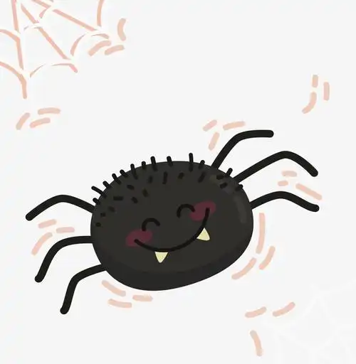 万圣节卡通的蜘蛛
