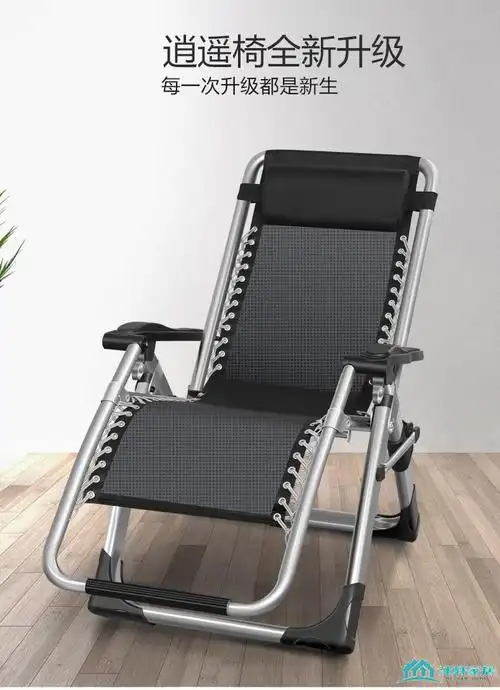 躺椅加粗加厚钢管午休休闲椅午睡椅躺椅靠椅不锈钢家用户外单人形可