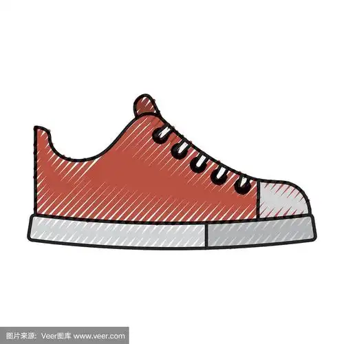 潦草,鞋子,可爱的,卡通,靴子