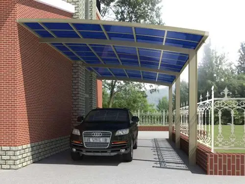 江苏别墅铝合金车棚户外庭院遮阳蓬耐力板雨棚露台棚遮阳棚防雨篷