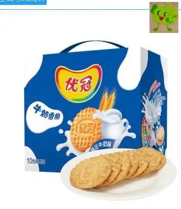 优冠达能饼干牛奶饼干1000g早餐代餐香脆饼干休闲零食点心4小包