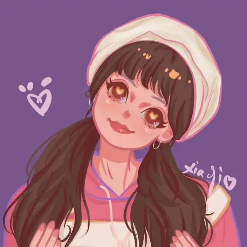 宋雨琦小姐姐|无偿头像 我的照片下雪啦 #卡通头像# #手绘头像约稿