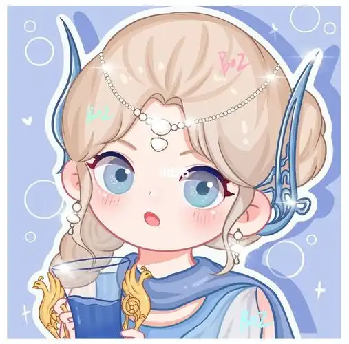 水瓶座  #手绘头像  #女生头像  #q版  #头像分享  #十二星座  #我