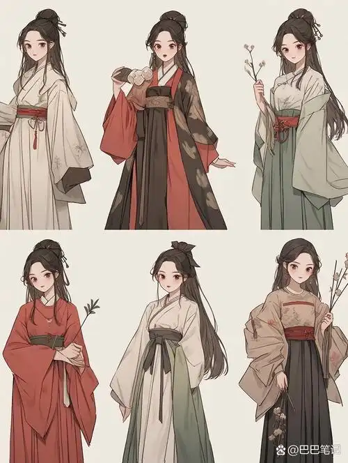 94古风汉元素|服装设计素材 欢迎参考临摹抱图,服装设计素材每日