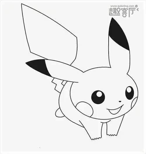 卡通动漫的皮卡丘简笔画漂亮皮卡丘动漫萌图简笔画 超萌皮卡丘的简笔