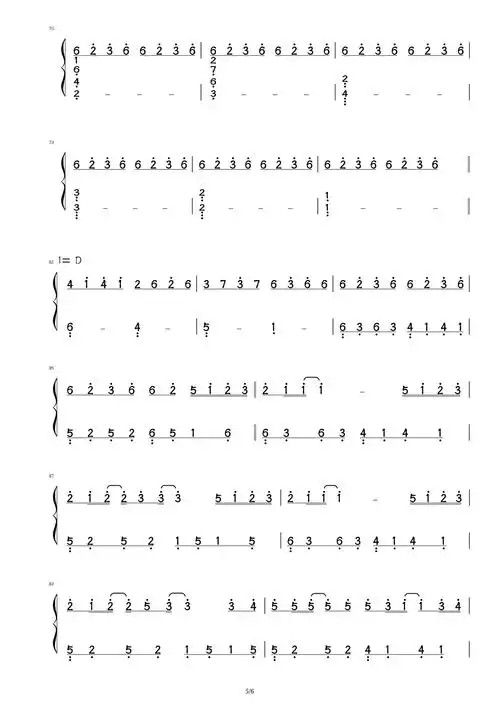 久石让《the rain》钢琴简谱