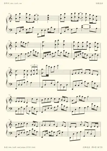 钢琴谱 - 沉默是金(张国荣)