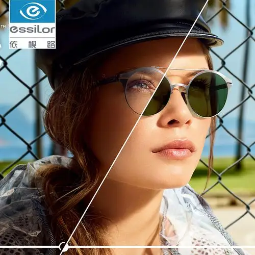 依视路全视线变色 新尚/炫镜 系列1.591 1.60近视眼镜片金蓝紫绿-mc母