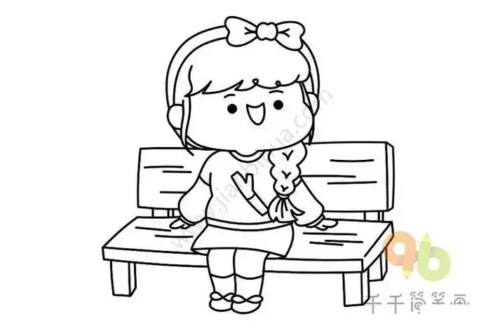 人坐在椅子上的简笔画人坐在椅子上的简笔画小朋友