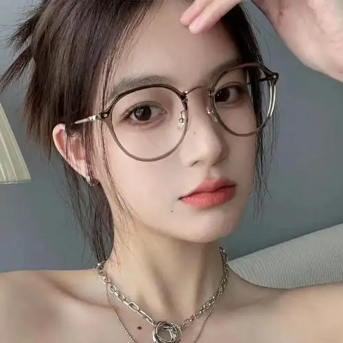 tr90防蓝光眼镜框网红韩版复古米钉个性眼镜架可配近视素颜平光镜