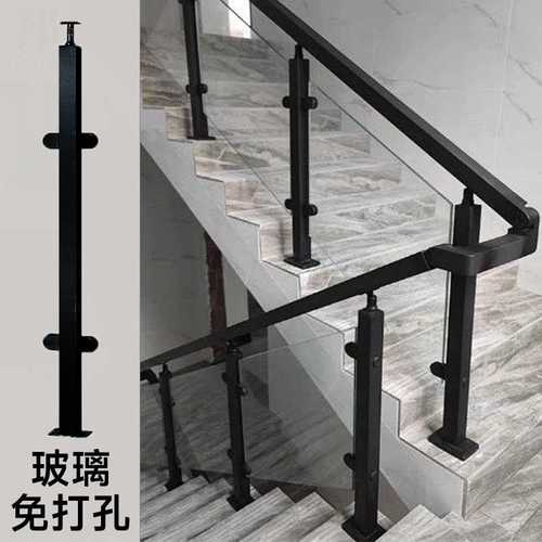 不锈钢楼梯扶手护栏阳台室内外家用立柱围栏玻璃平台栏杆商场别墅