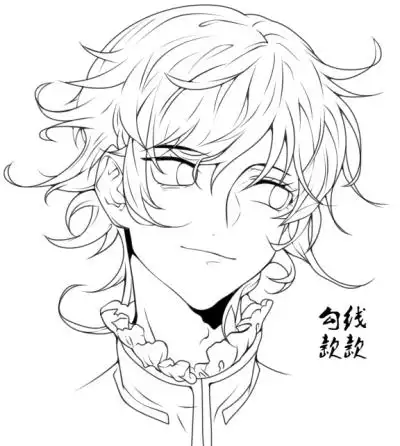 男生q版线稿